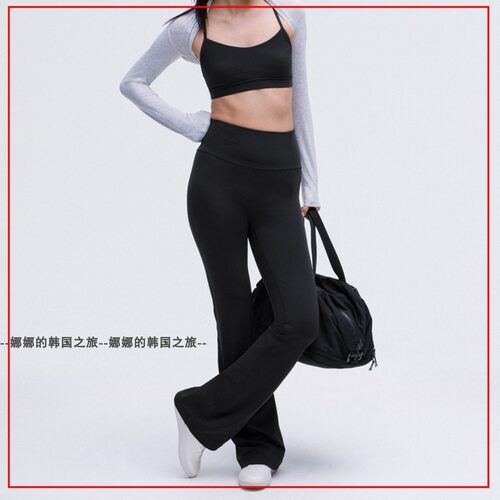 韩国代购lululemon Groove Nulu弹力超高腰运动瑜珈喇叭裤LW5FG2S