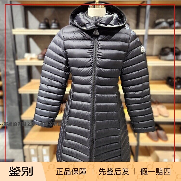 韩国代购Moncler盟可睐Igelong女士中长款带帽羽绒服修身保暖外套