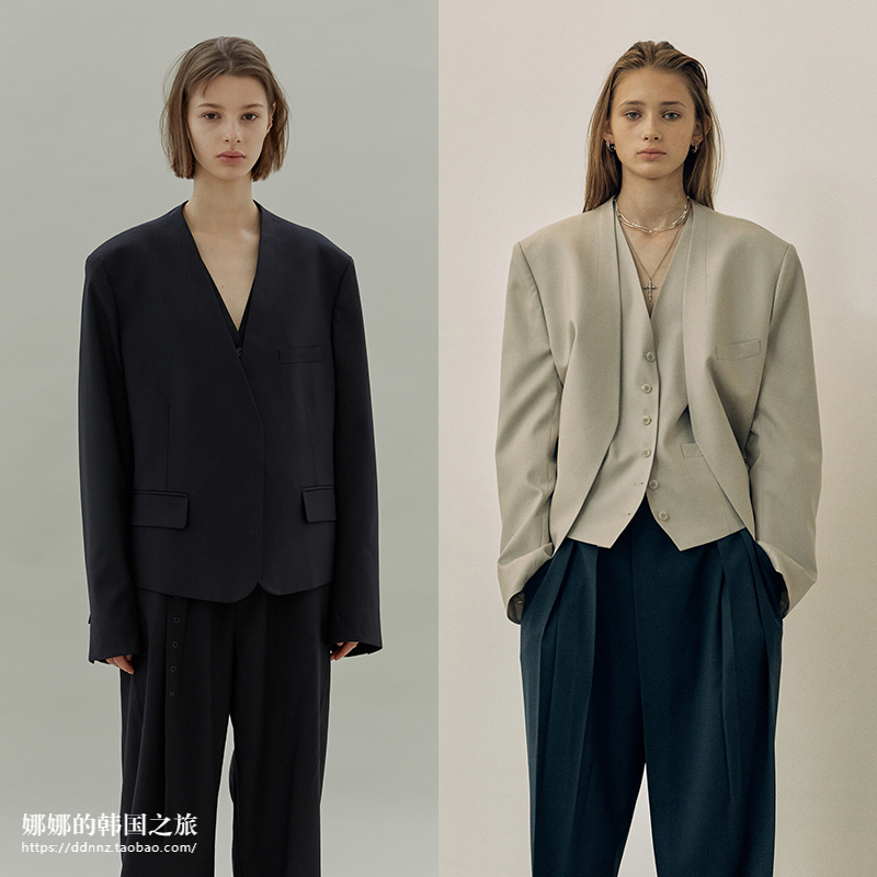 韩国代购男友风领两件套正品20