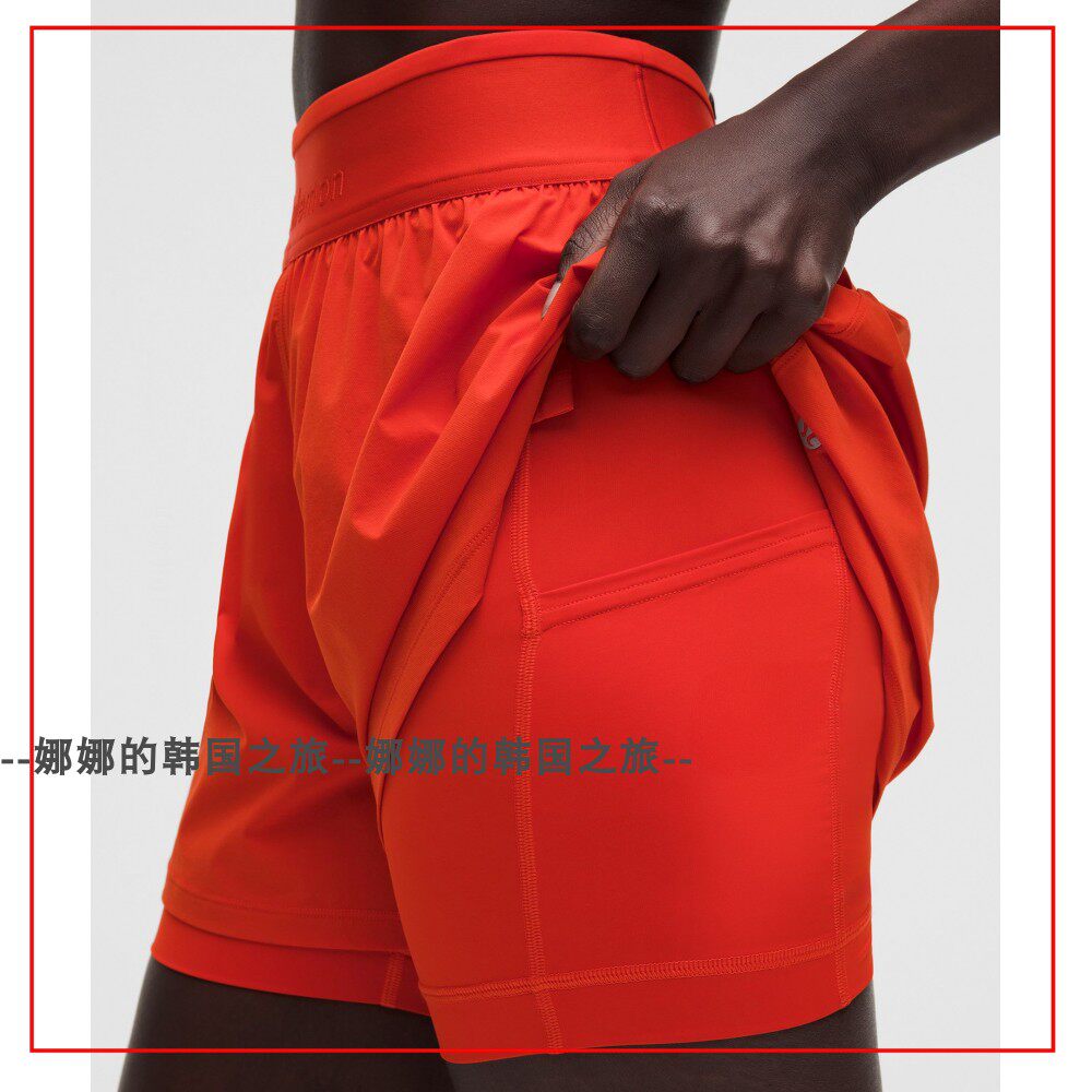 韩国代购lululemon License to Train女士超高腰短裤3.5" LW7DTLS