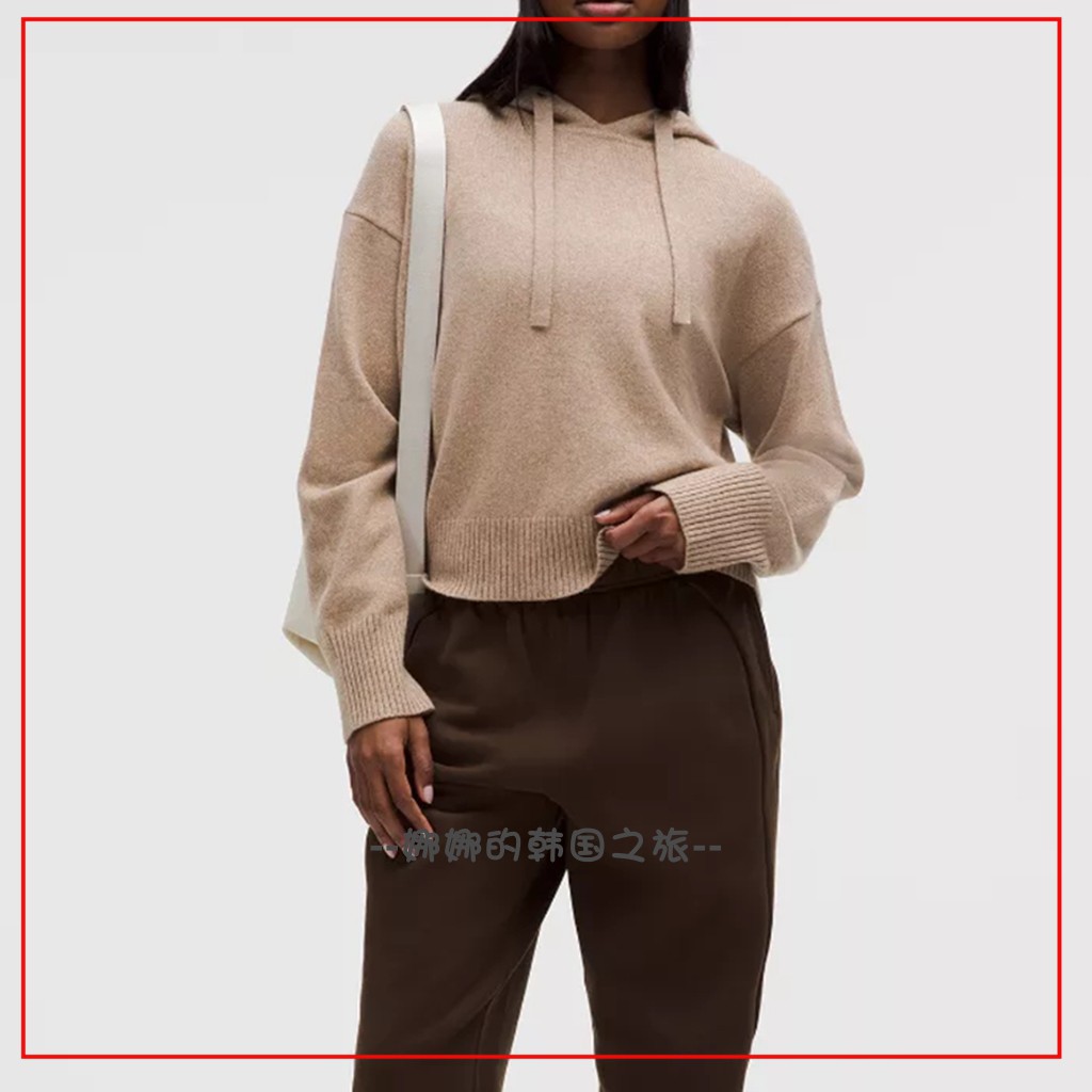 lululemon针织羊绒连帽卫衣女