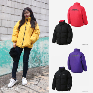韩国正品代购COVERNAT正反两穿双色男女鸭绒保暖短款潮运动羽绒服