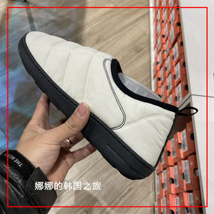 韩国代购直邮 folder label 银灰懒人鞋保暖半拖棉鞋面包鞋
