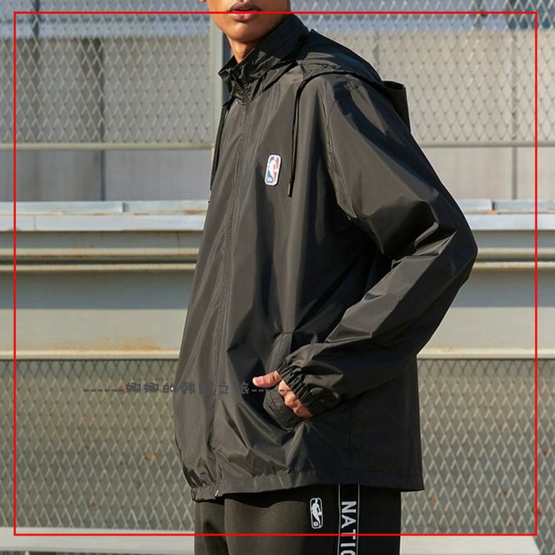 韩国代购NBA 男女款训练夹克拉链外套防风防泼水宽松休闲运动外套