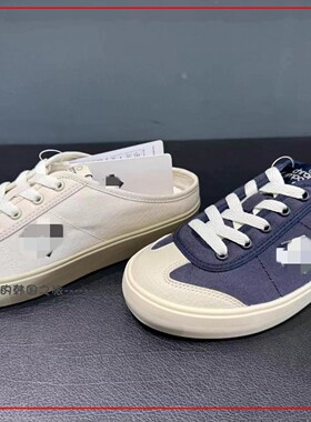 韩国代购正品男女通用运动鞋半托帆布鞋包头休闲拖鞋SQ123LSN14