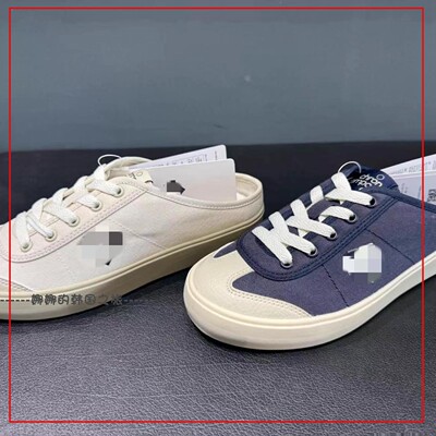 韩国代购正品男女通用运动鞋半托帆布鞋包头休闲拖鞋SQ123LSN14
