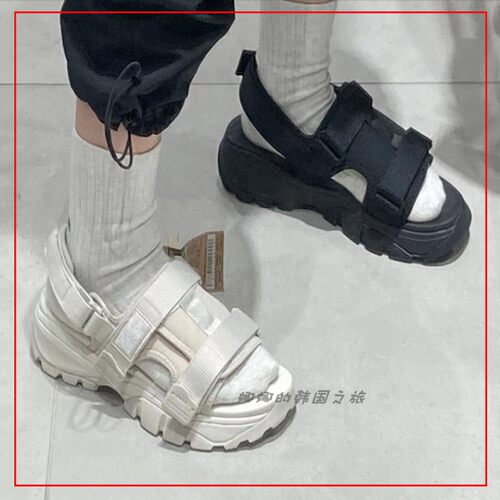 THE NORTH FACE/北面 韩国直邮 男女厚底魔术贴凉鞋沙滩鞋NS98N09