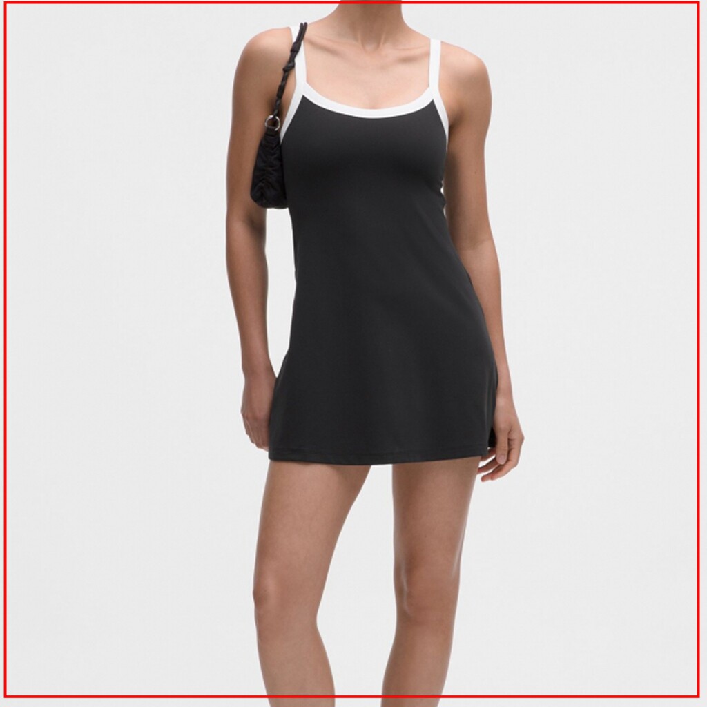 韩国代购lululemon Align女士运动罗纹饰边吊带胸垫连衣裙LW1FY5S