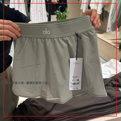 韩国代购alo Match Point Tennis Skirt户外网球运动半身裙含球兜