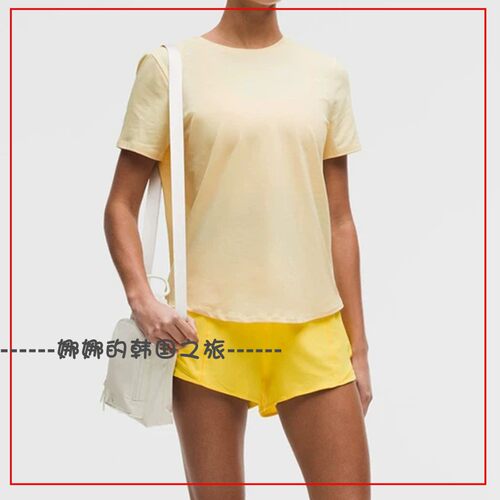 韩国代购lululemon露露乐蒙Love 女士短袖休闲宽松圆领T恤LW3EPFS