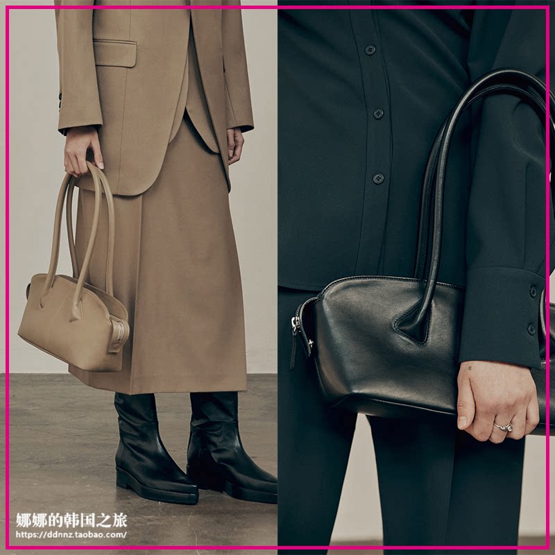 韩国设计师品牌风小牛皮法棍包
