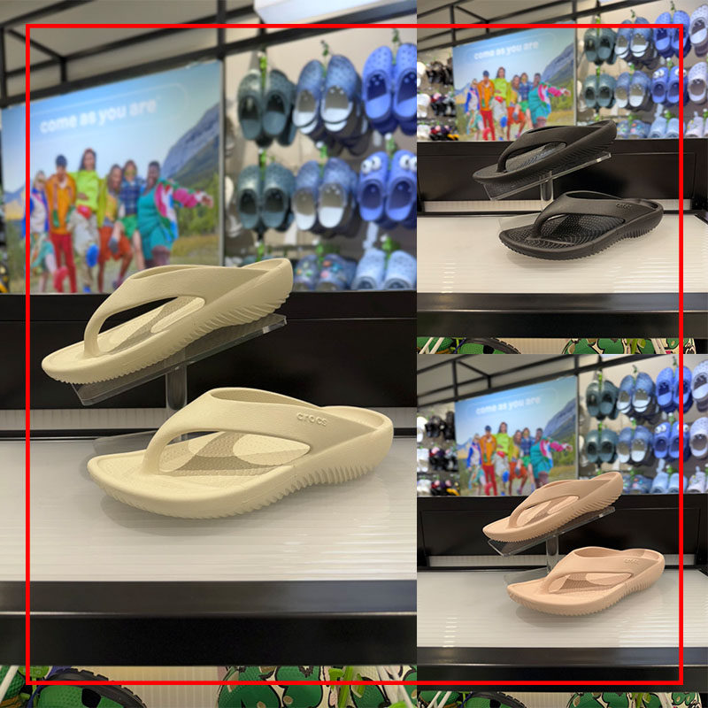 韩国代购Crocs卡骆驰 女款平底纯色沙滩防水运动人字拖拖鞋211100