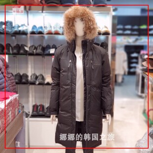 韩国直邮代购Montbell美山羽绒服女冬季保暖鹅绒休闲修身长款外套