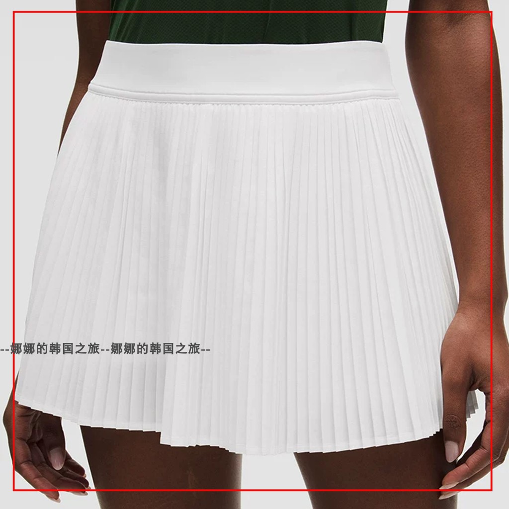 韩国代购lululemon RePleat 女士风琴百褶高腰网球裙短裙LW8ATSS