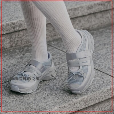 韩国代购flct Float 网面 厚底 增高 玛丽珍 可爱 方头 日常单鞋