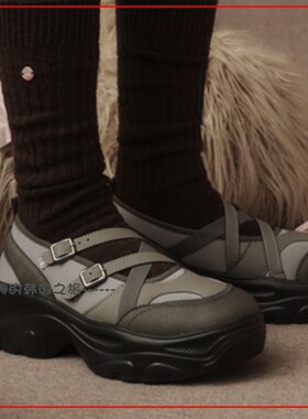 韩国代购OTZShoeslomita ronron 交叉扣带厚底玛丽珍鞋FLOTEA3W33