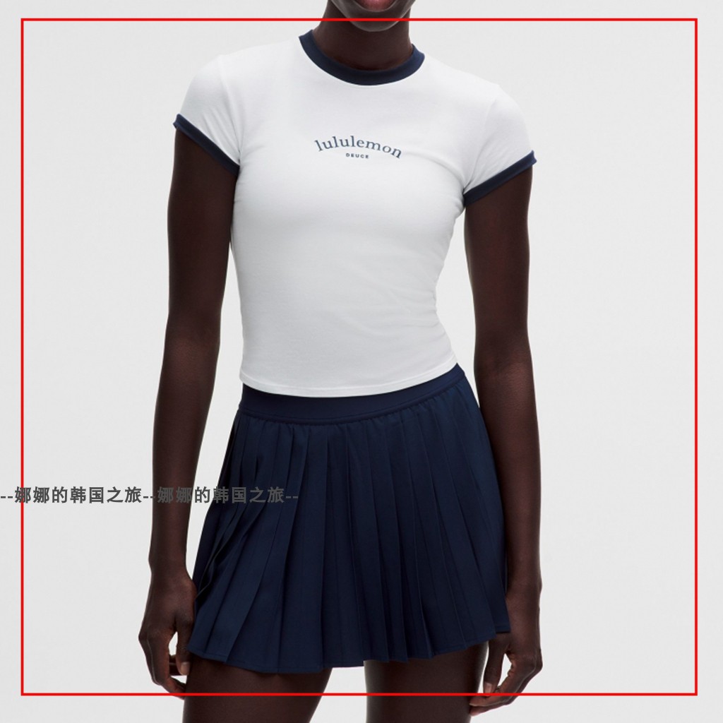 韩国代购lululemon露露乐蒙Organic Cotton简约短袖棉T恤LW3KD9S