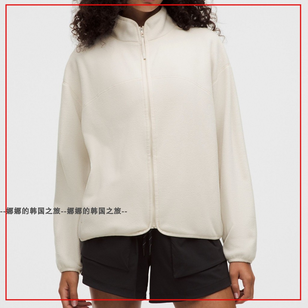 韩国代购lululemon Tumbled Fleece女士抓绒开衫卫衣外套LW3JD1S