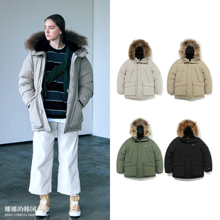 羽绒服男女 韩国代购 鸭绒毛领户外保温特价 W经典 四色 Covernat19A