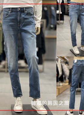 CK JENS 韩国代购直邮 23春男款休闲修身锥形牛仔长裤J322646