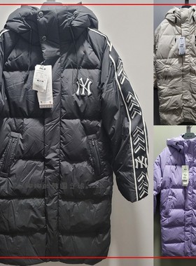 韩国代购MLB 冬季羽绒服男女保暖时尚运动休闲长款外套3ADJJ0516