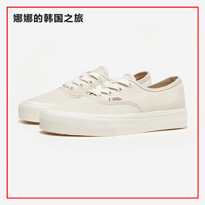 VANS范斯米白色男女低帮帆布鞋