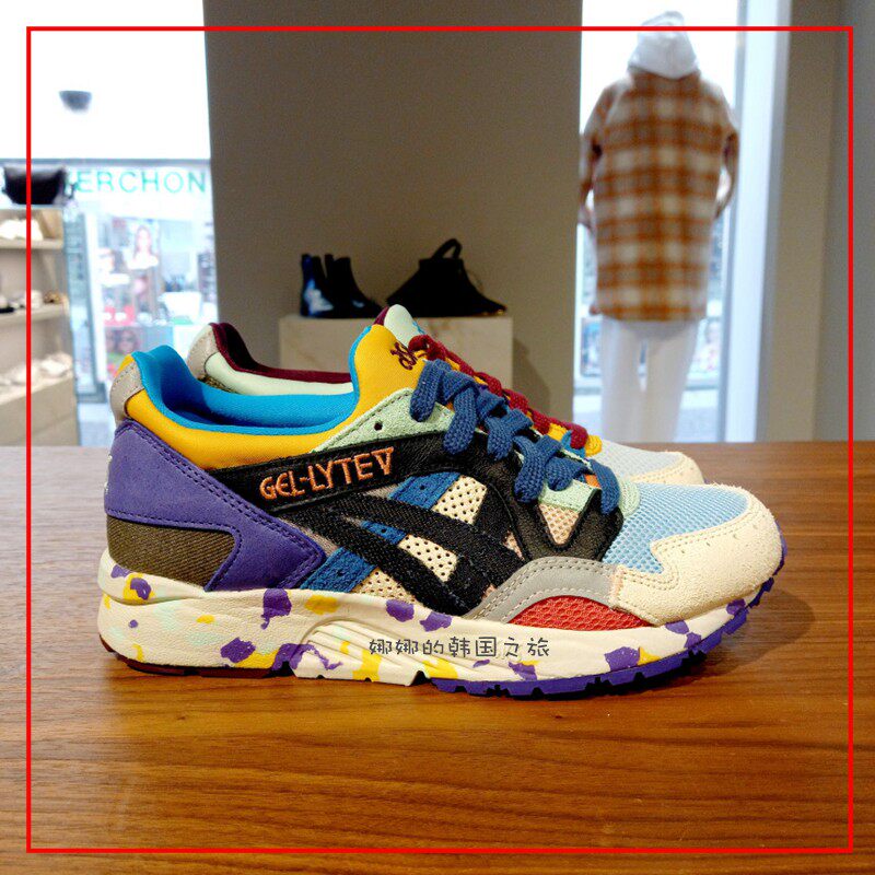 韩国代购直邮Asics亚瑟士彩色透气网面跑步鞋运动鞋1201A763-960