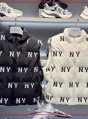 韩国代购MLB 冬季羽绒马甲男女保暖时尚运动休闲单品3ADVG0146