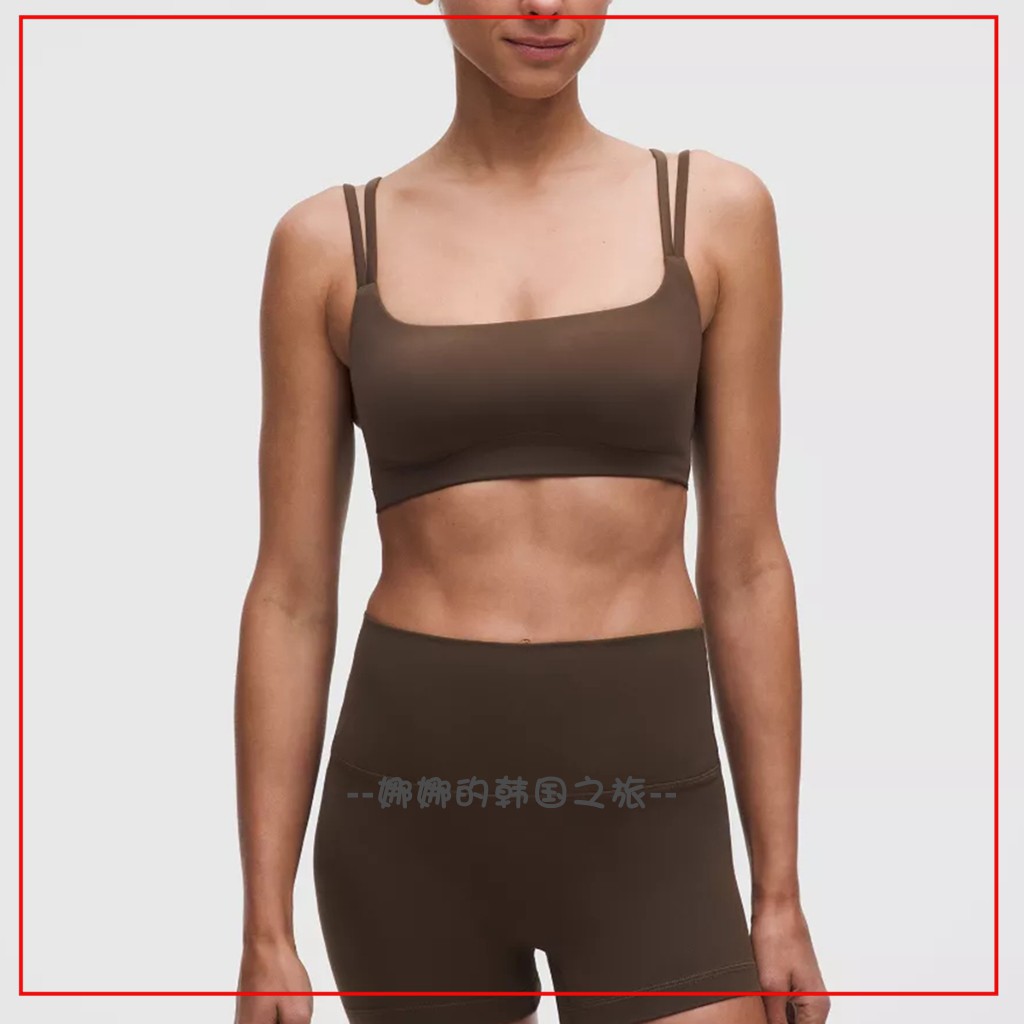 韩国代购lululemon露露乐蒙 吸汗速干轻度支撑瑜伽内衣LW2EQQS