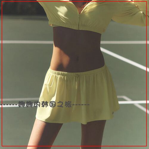 韩国代购Alo Breezy Tennis Skirt网球低腰防走光打底裤运动裙女