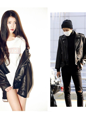 EXO吴世勋IU高俊熙少女时代同款韩国代购INSTANTFUNK皮衣夹克外套