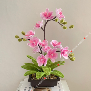 年宵花蝴蝶兰盆栽材料包扭扭棒DIY新年礼物手工材料春节摆件装饰