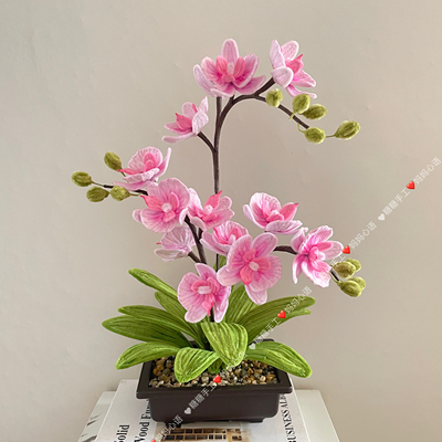 年宵花蝴蝶兰盆栽材料包扭扭棒DIY新年礼物手工材料春节摆件装饰