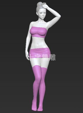 女人体stl模型三维max女生384女模特犀牛rhino美女精雕圆雕图
