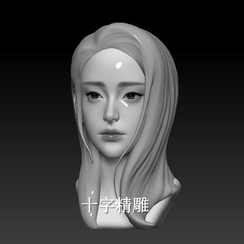 光头女stl模型max人头w44头雕bjd犀牛rhino女性头部面部3d打印