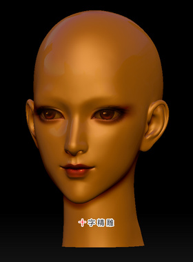 美女光头stl模型3d圆雕295zbrush头雕bjd雕刻机面部3d打印数据