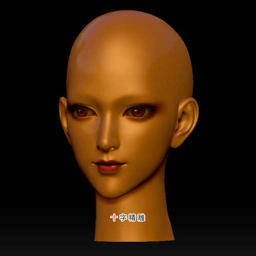 美女光头stl模型3d圆雕295zbrush头雕bjd雕刻机面部3d打印数据
