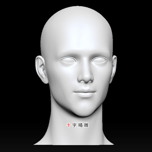 男性头部stl模型3d322圆雕图zbrush头雕bjd雕刻机面部3d打印数据