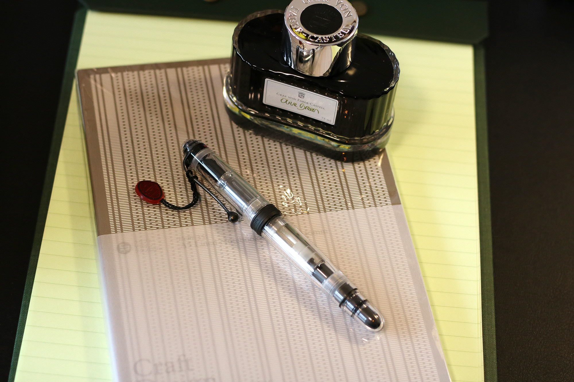 现货 意大利aurora 奥罗拉88系列钢笔透明示范黑 18k限量钢笔