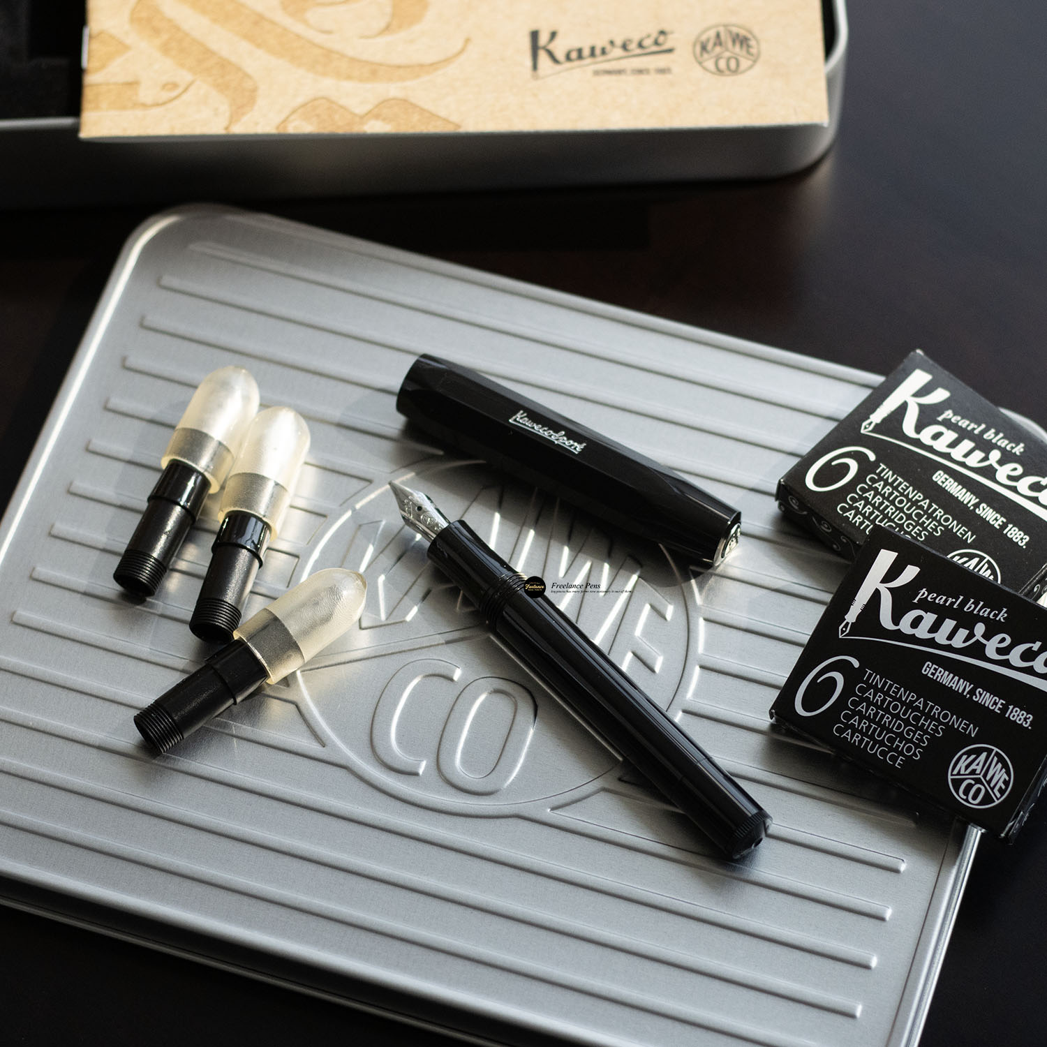 德国 Kaweco sport 艺术书法笔尖礼盒组英文书法字体