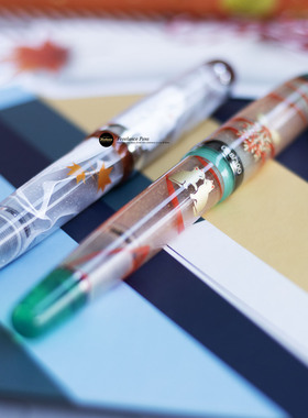 现货OPUS 88JAZZ爵士猫掌金猫圣诞限量300支大型正统滴入式钢笔