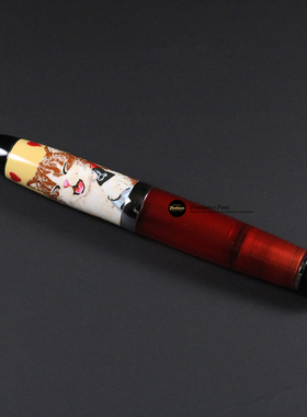 台湾OPUS 88 红酒猫咪钢笔袖珍正统滴入式半透明亚克力笔身送礼