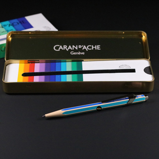 瑞士CDA卡达彩虹般色彩限量版 金属杆按压六角笔身849圆珠笔原子笔