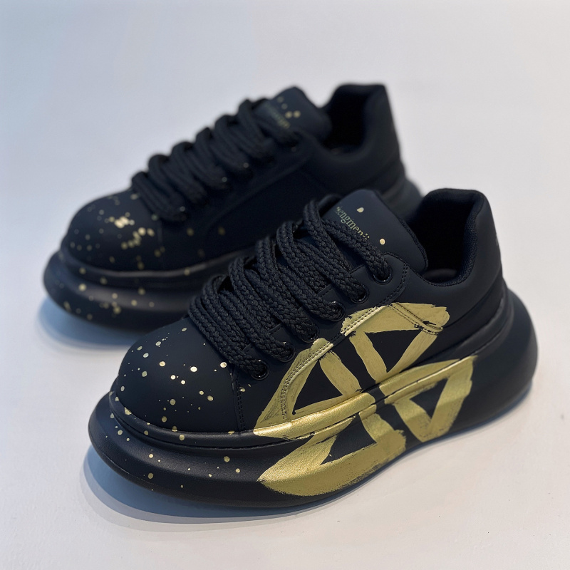 男鞋百搭韩版皮面板鞋潮流休闲秋