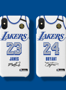 詹姆斯科比洛杉矶湖人城市白iphone78XSMAXR6s11 12Proplus手机壳