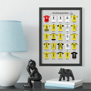 多特蒙德罗伊斯生涯球衣款实木装饰相框照片墙桌摆挂框件酒吧装饰