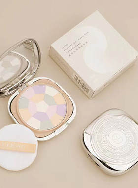 LCHEAR/蕾琪光感焕颜粉饼持久定妆清透服帖不闷肤提亮肤色微珠光