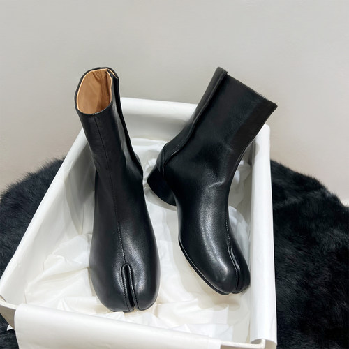 tab*粗跟中跟分趾马丁靴