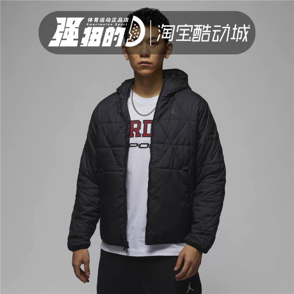 NIKE耐克 JORDAN 男子篮球夹克运动休闲保暖棉服外套 FZ3163-010
