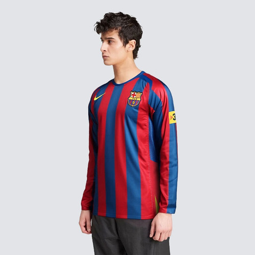 Nike/耐克 男子运动休闲舒适巴萨主场条纹训练长袖T恤HQ1461-471